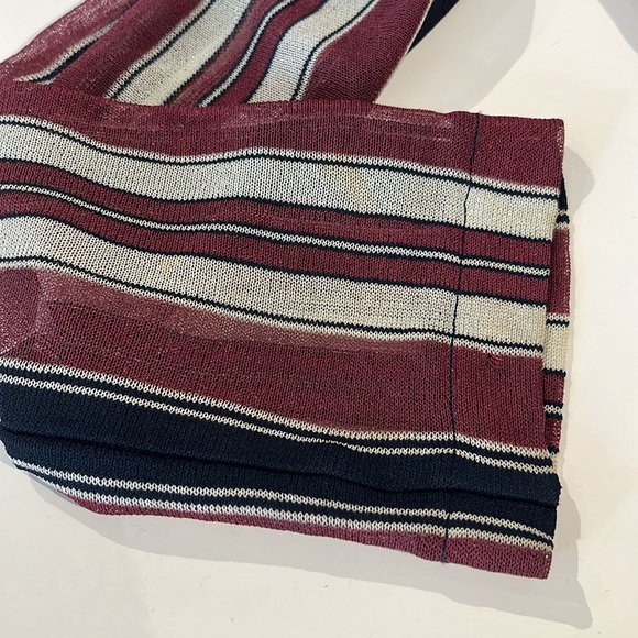 Chanel 06/C Burgundy Striped Buttoned-Henley Tunic - Picture 8 of 15